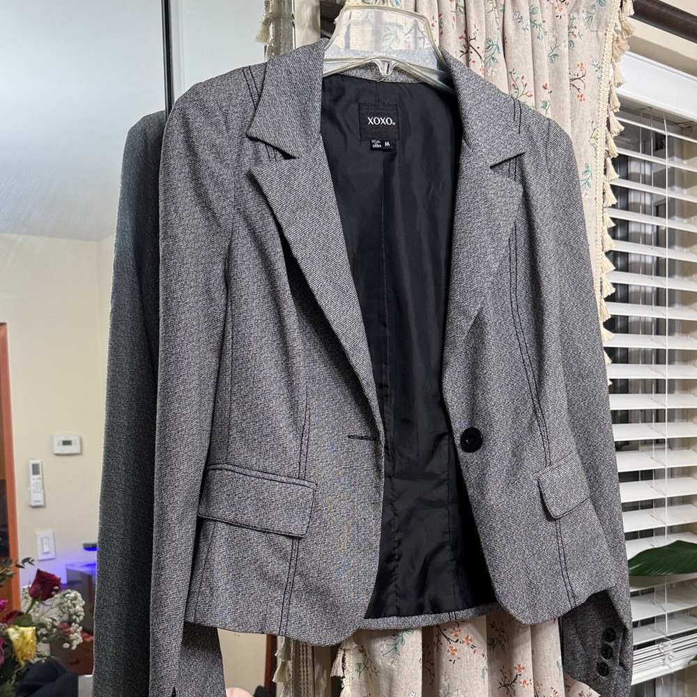 XOXO Charcoal Tailored Jacket